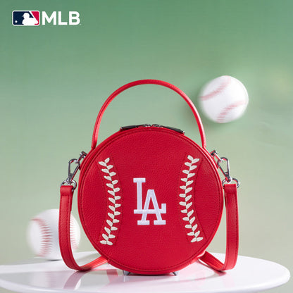 MLB Los Angeles Dodgers Leather Circle Crossbody Bag