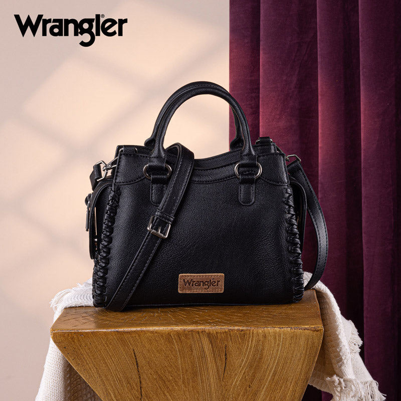 Wrangler Braided Detail Tote/Crossbody Bag