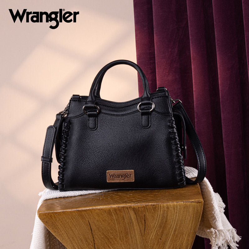 Wrangler Braided Detail Tote/Crossbody Bag