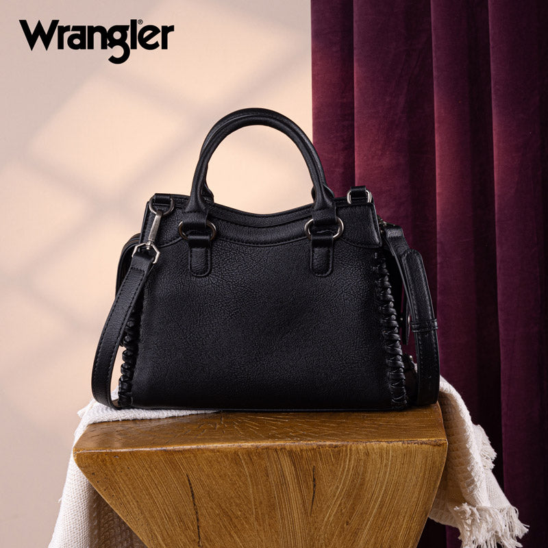 Wrangler Braided Detail Tote/Crossbody Bag