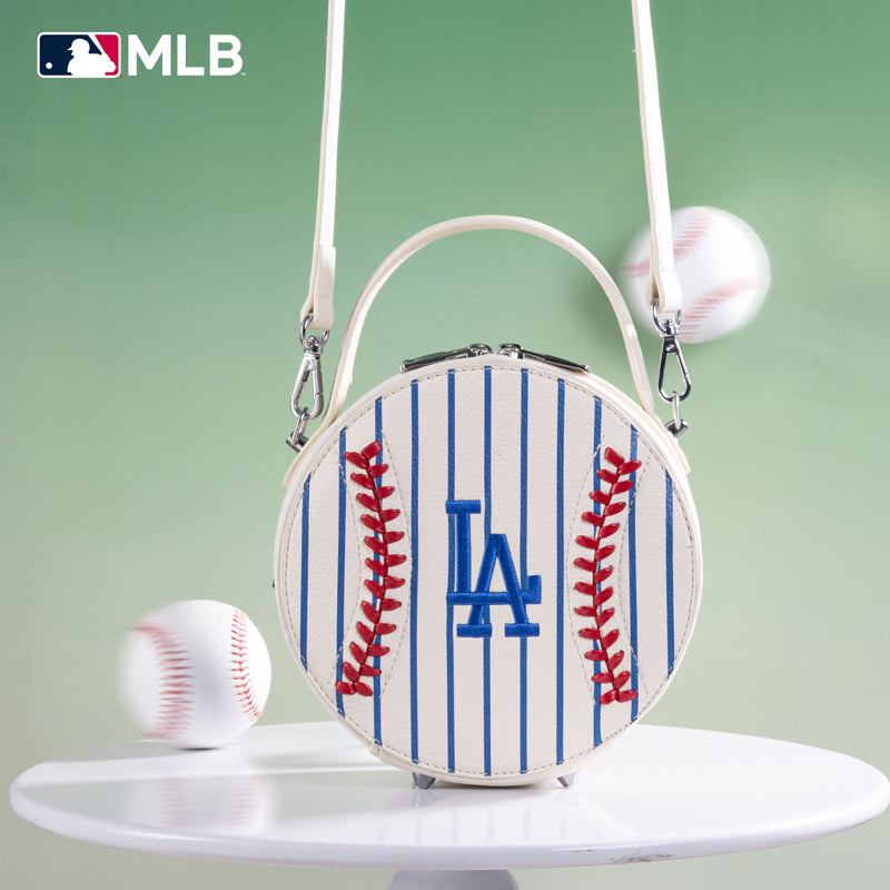 MLB Los Angeles Dodgers Leather Circle Crossbody Bag