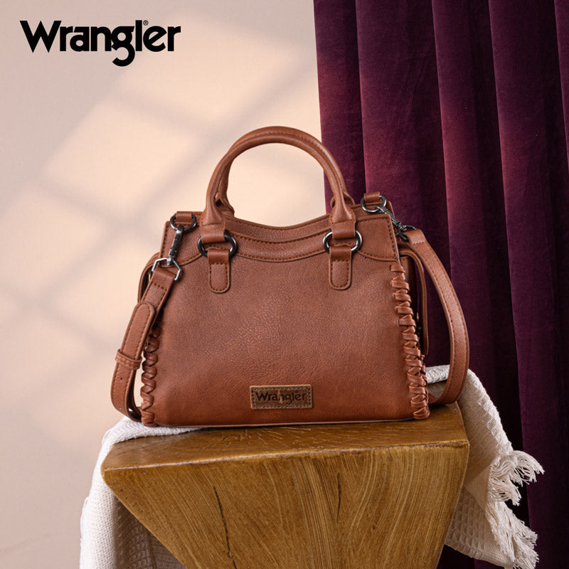 Wrangler Braided Detail Tote/Crossbody Bag