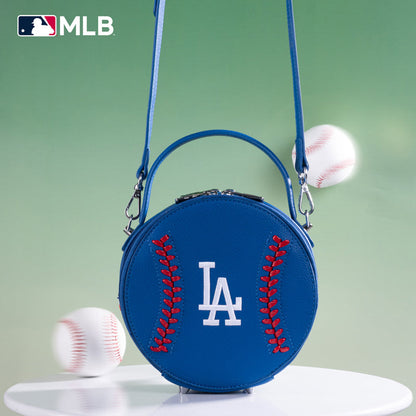 MLB Los Angeles Dodgers Leather Circle Crossbody Bag