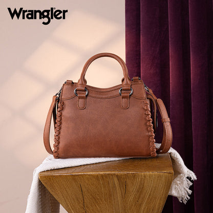 Wrangler Braided Detail Tote/Crossbody Bag