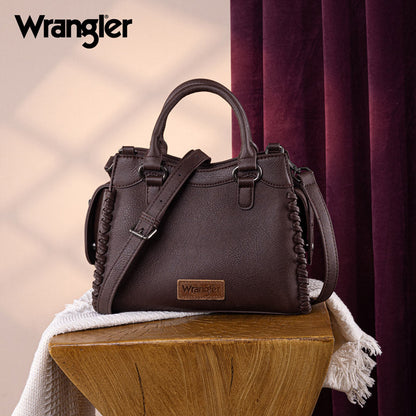 Wrangler Braided Detail Tote/Crossbody Bag