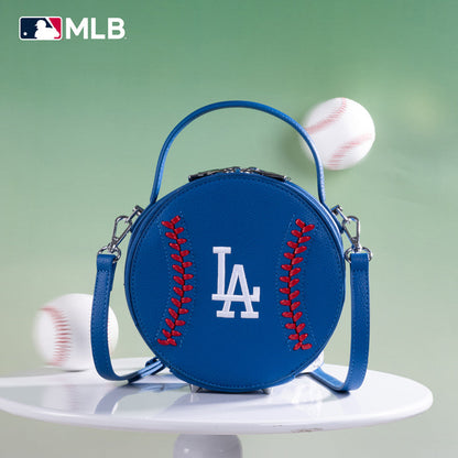 MLB Los Angeles Dodgers Leather Circle Crossbody Bag