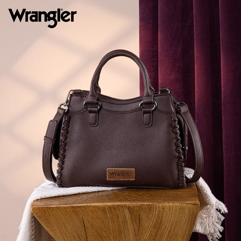 Wrangler Braided Detail Tote/Crossbody Bag