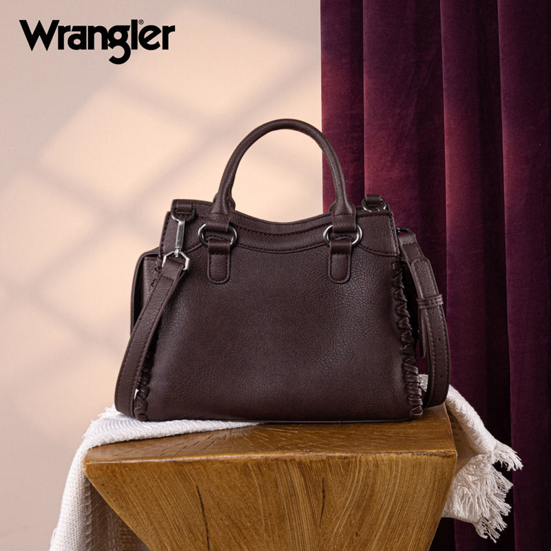 Wrangler Braided Detail Tote/Crossbody Bag