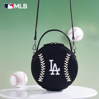 MLB Los Angeles Dodgers Leather Circle Crossbody Bag