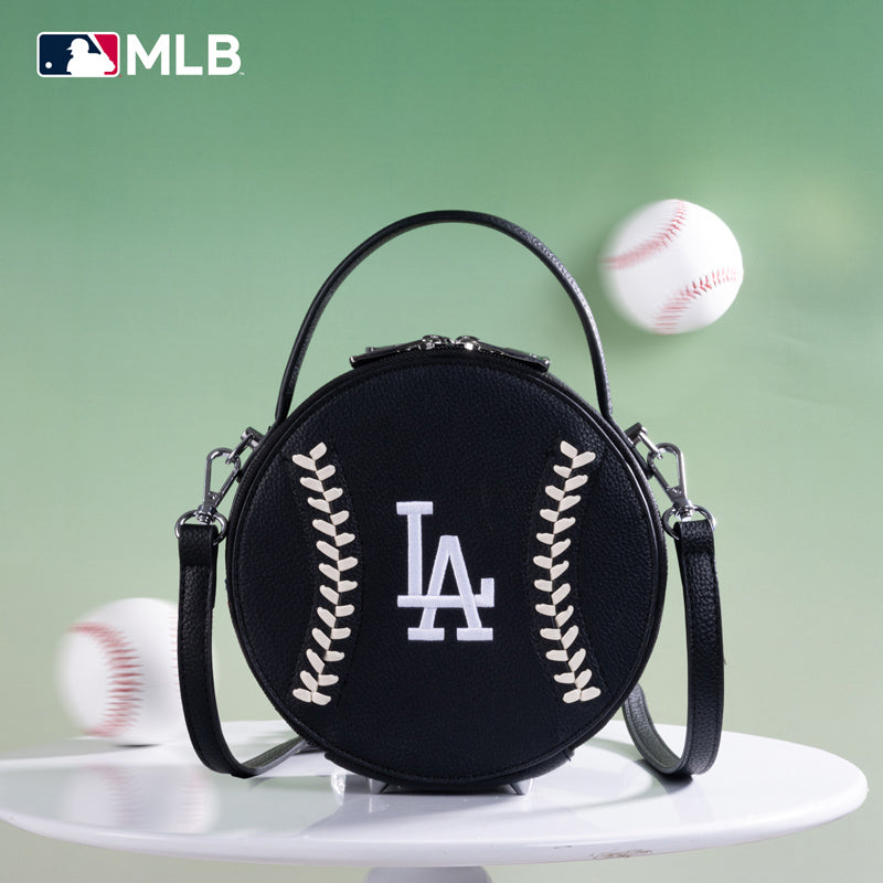 MLB Los Angeles Dodgers Leather Circle Crossbody Bag