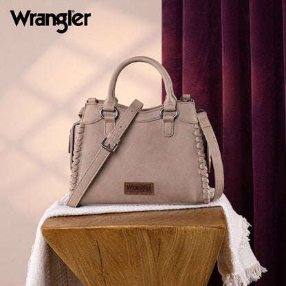 Wrangler Braided Detail Tote/Crossbody Bag