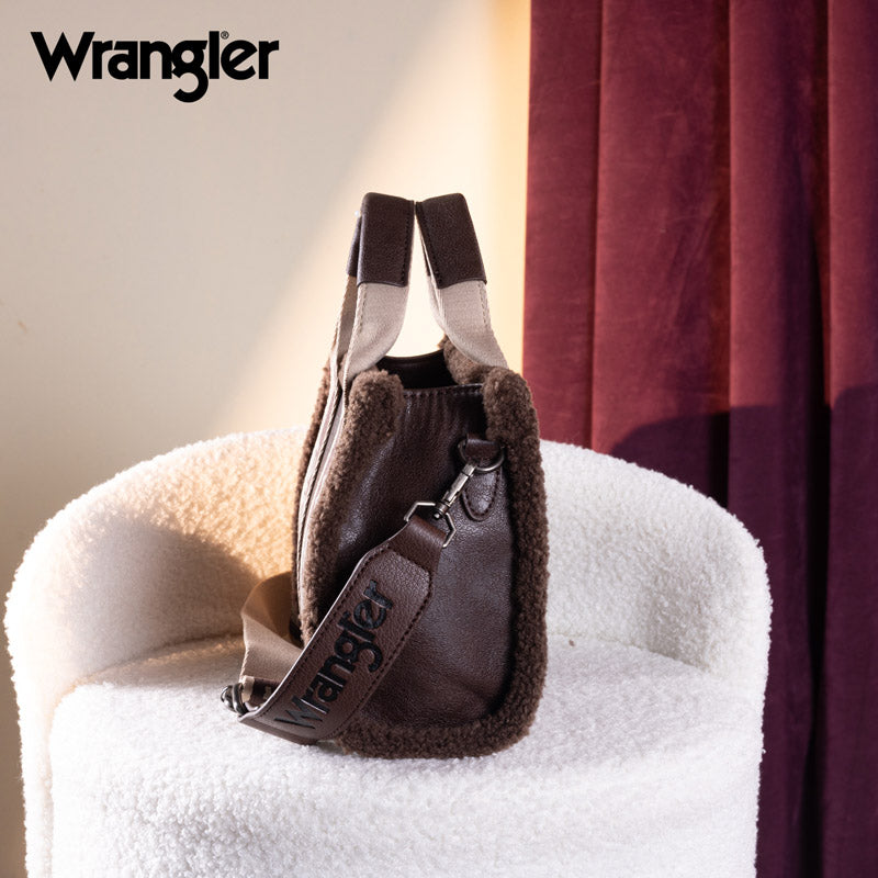 Wrangler Sherpa Trim Crossbody Bag