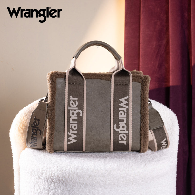 Wrangler Sherpa Trim Crossbody Bag