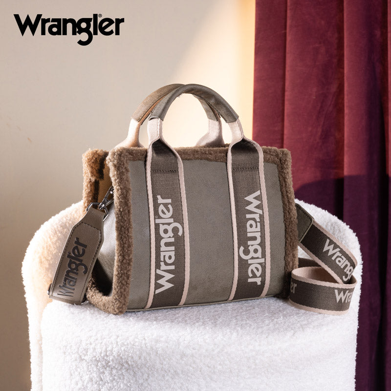 Wrangler Sherpa Trim Crossbody Bag