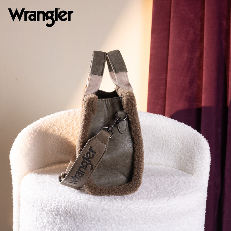 Wrangler Sherpa Trim Crossbody Bag