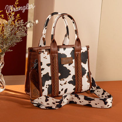 Wrangler Cow Print Concealed Tote Bag