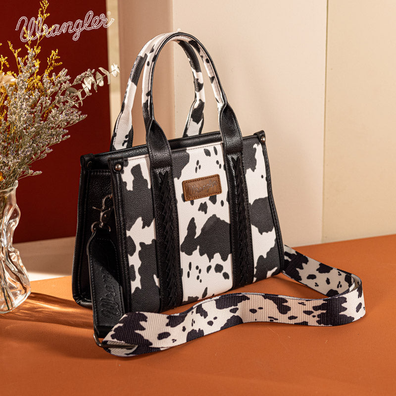 Wrangler Cow Print Concealed Tote Bag