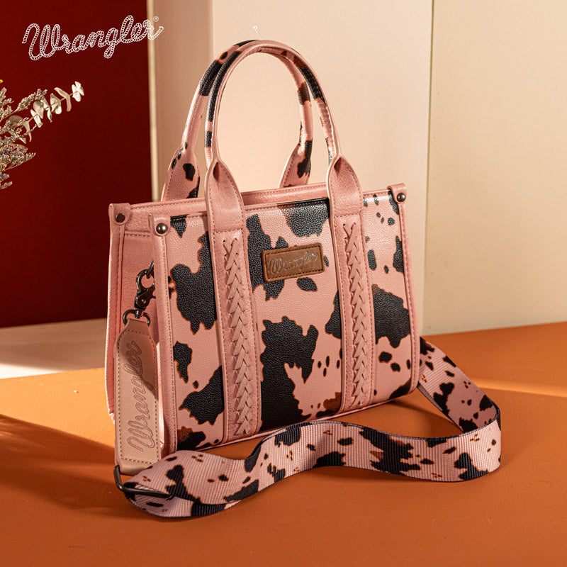 Wrangler Cow Print Concealed Tote Bag