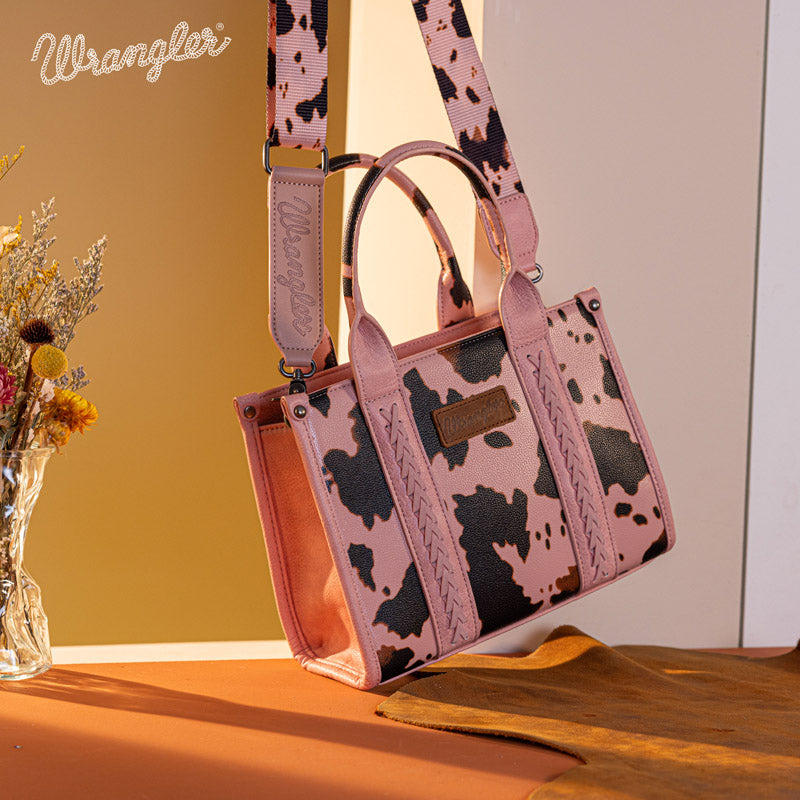 Wrangler Cow Print Concealed Tote Bag