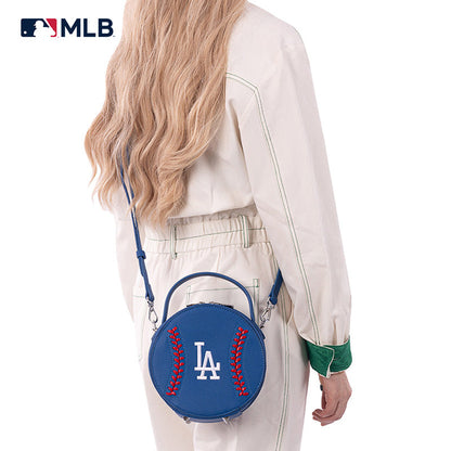 MLB Los Angeles Dodgers Leather Circle Crossbody Bag