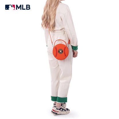 MLB Houston Astros Leather Circle Crossbody Bag