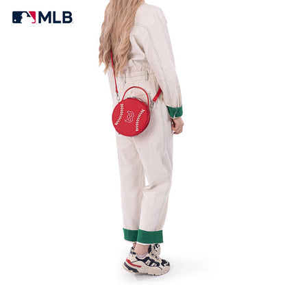 MLB Boston Red Sox Leather Circle Crossbody Bag