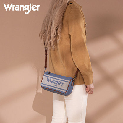 Wrangler Leather Trim Canva Crossbody Bag