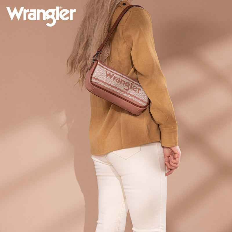 Wrangler Leather Trim Canva Crossbody Bag