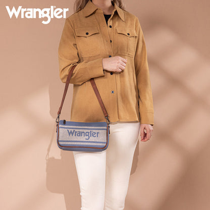 Wrangler Leather Trim Canva Crossbody Bag