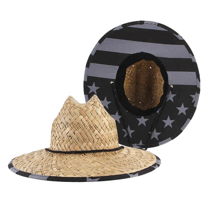 Boho Style Lifeguard Straw Sun Hat Women's Beach Fashion Accessory