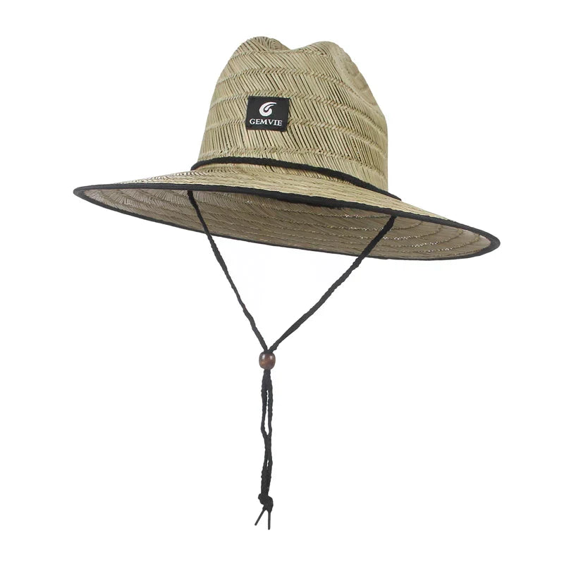 Boho Style Lifeguard Straw Sun Hat Women's Beach Fashion Accessory