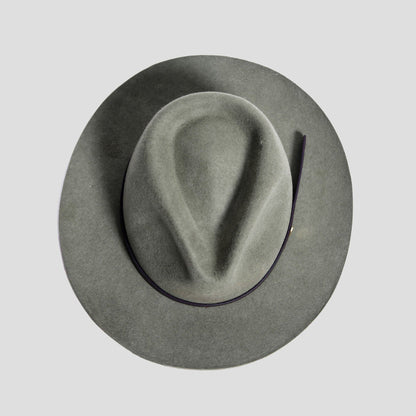 Dapper Men's Felt Fedora Hat__ark Grey