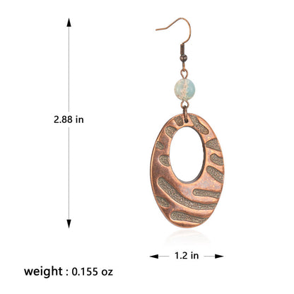 Rustic Couture's® Teardrop Loop Natural Stone Dangling Earring