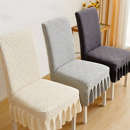 Premium Elastic Skirt Chair Cover