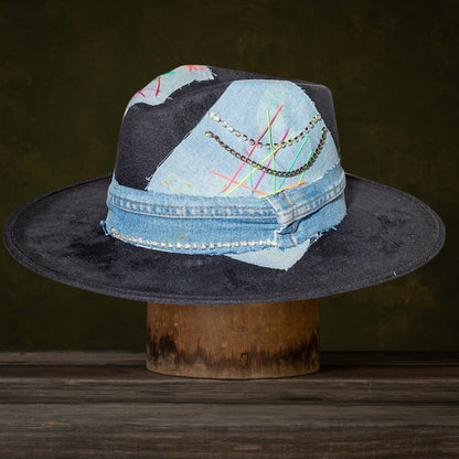 Classic Charm Denim Felt Outdoor Hat