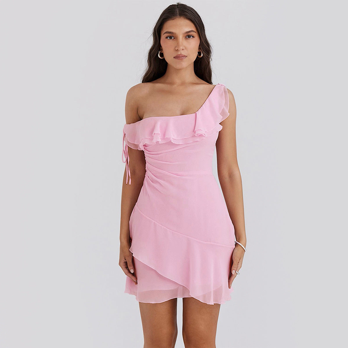 Aria One-Shoulder Mini_Dress