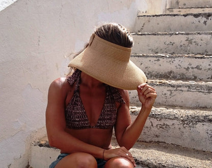 Beach sun visor hat, straw sun hats, summer women hat, ladies style, elegant hat, sun visors