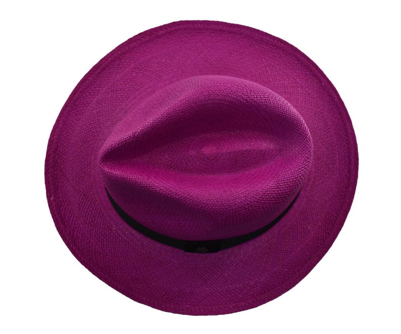 Fuchsia Classic Fedora | Genuine Panama Hat | Toquilla Straw | Handwoven in Ecuador - EA - HatBox Included