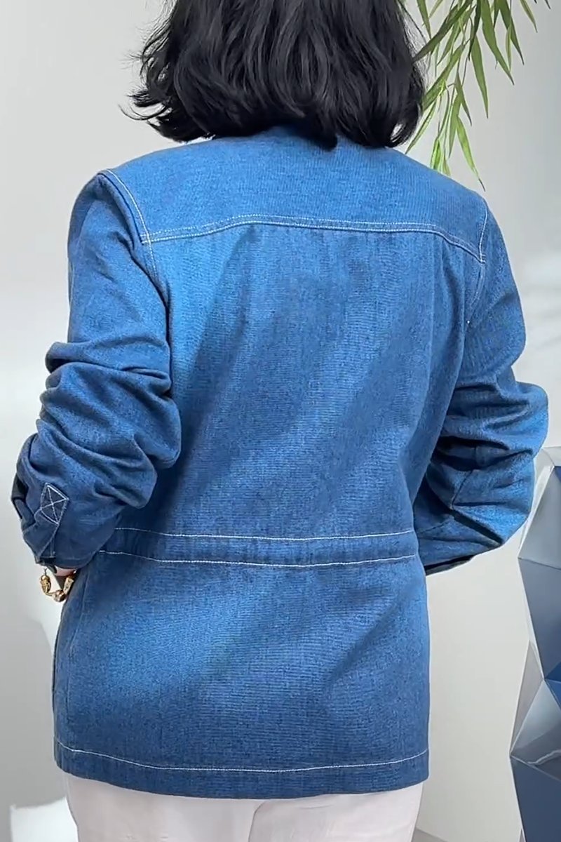 Women's Casual Pocket Denim Jacket