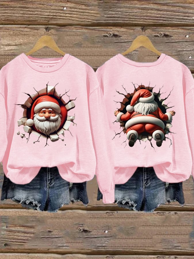 Women's Christmas printed casual sweatshirt