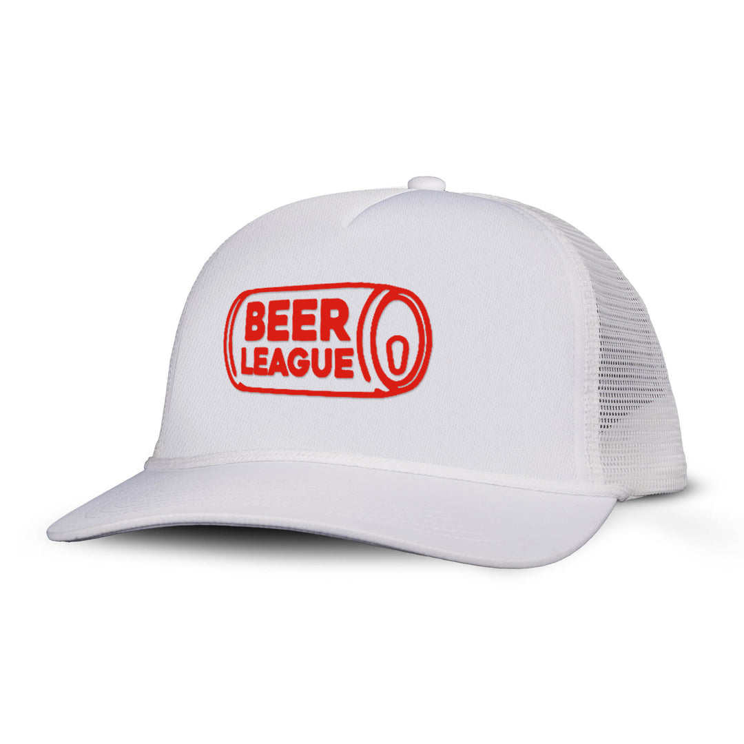 Beer Can Pattern BEER LEAGUE Letter Printed Trucker Hat