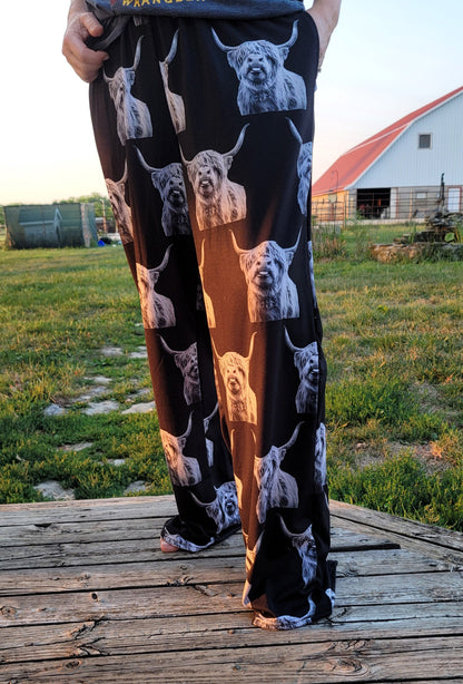 Highland Cow Unisex Wide Leg Pants