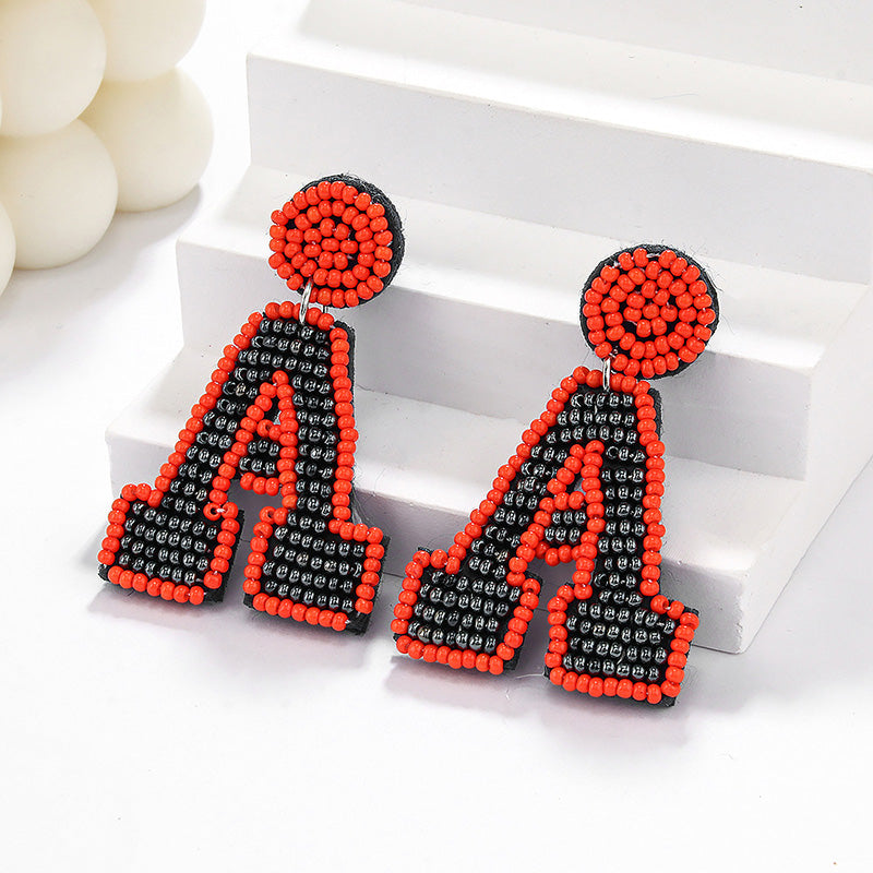 Gameday Beads Letter Earrings