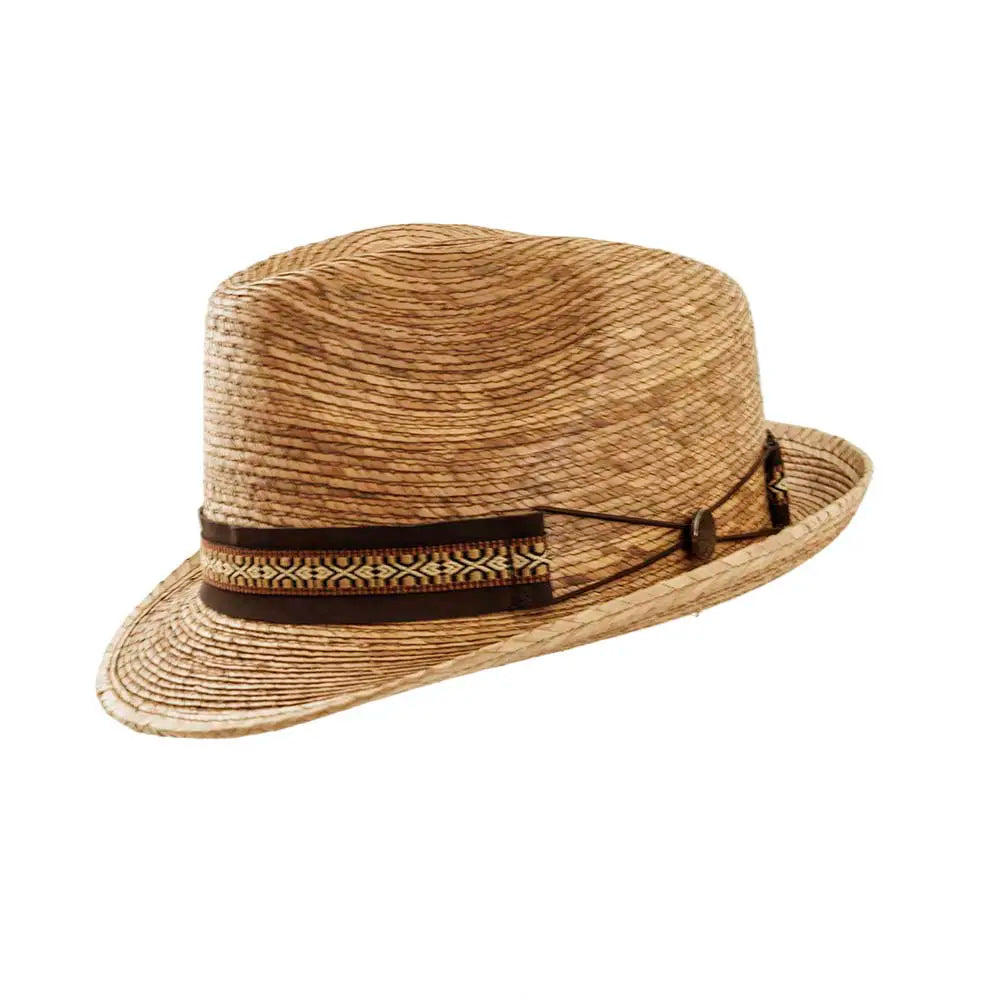 Layne | Mens Palm Leaf Straw Fedora Hat