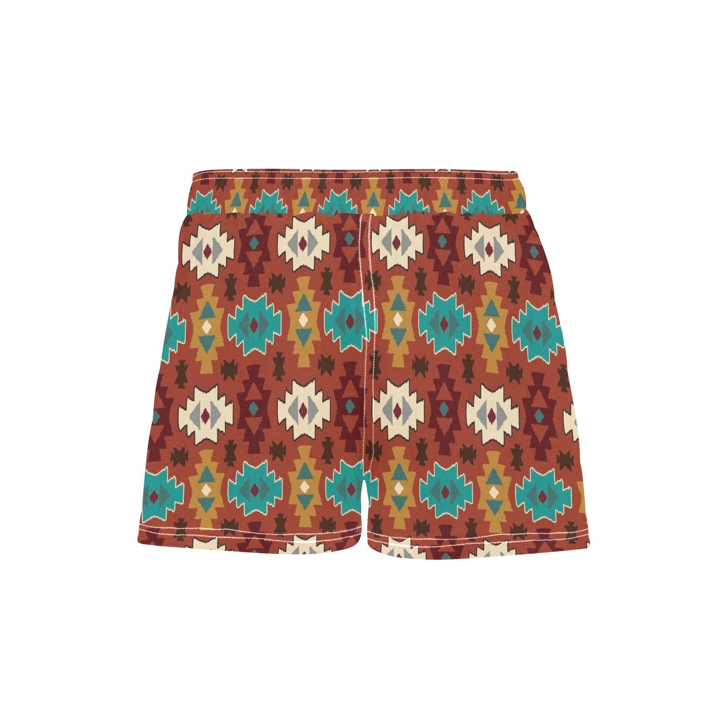 Women's Brown Aztec Beach Board Shorts