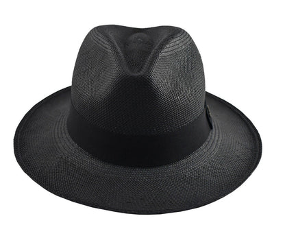 Advanced Original Panama Hat-Black Toquilla Straw-Handwoven in Ecuador (HatBox Included)