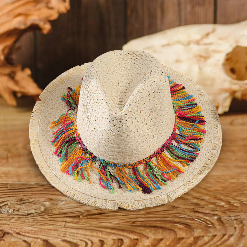 Colorful Fringed Bohemian Hat