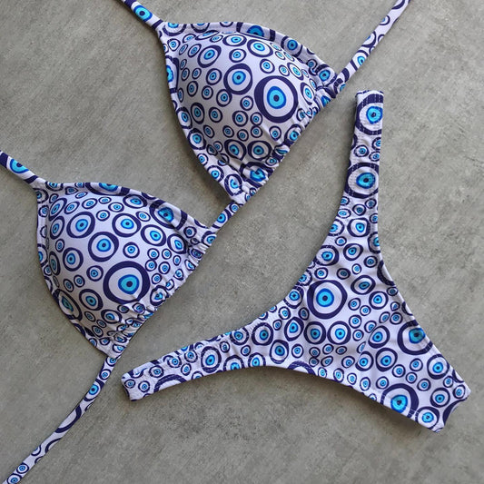 Personalized Printed Split Bikini