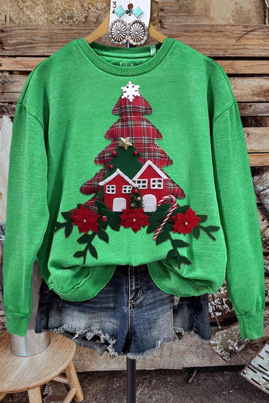 Classic Contrast Christmas Tree Sweatshirt