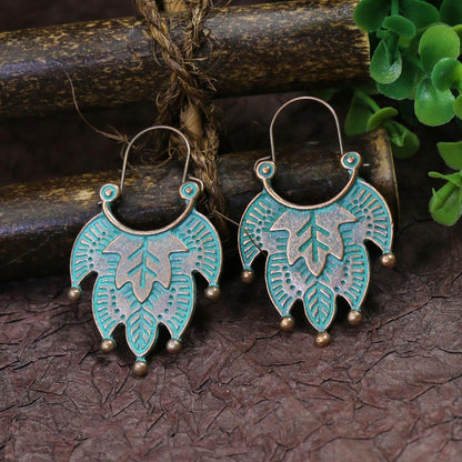 Bohemian Retro Tassel Antique Distressed Geometric Alloy Earrings